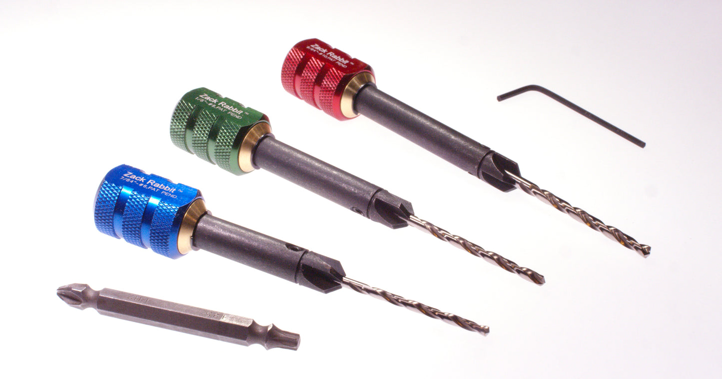 Zack Rabbit Countersink Drill Set with Holster